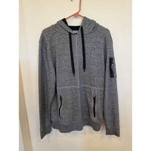 Five.By.Five by Masterpiece Mens (S) Pullover Hoodie WZip Pockets Gray Y2K